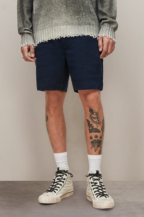 JOHNNY FLAT FRONT SHORTS INDIGO 1