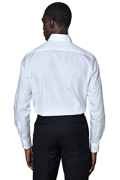 STRIPED POPLIN SLIM FIT SHIRT BLUE 2