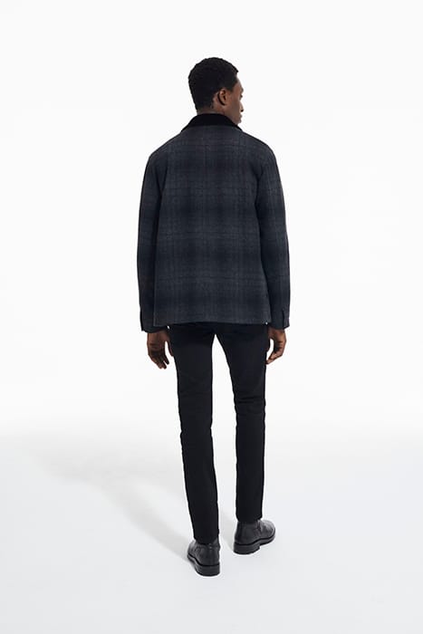 BLOUSON CARREAUX GRIS ET NOIR ZIPE GREY BLACK 4
