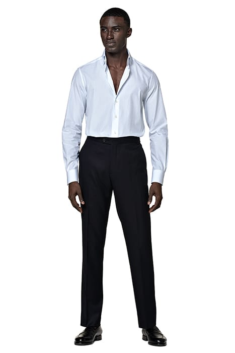 STRIPED POPLIN SLIM FIT SHIRT BLUE 3