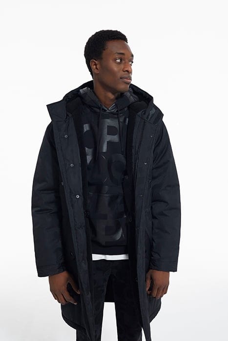 PARKA WITH FAKE SHEEP LINING BLACK 1
