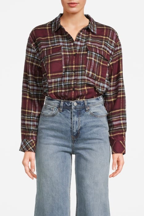 OVERSIZED SHIRT BURGUNDY 1