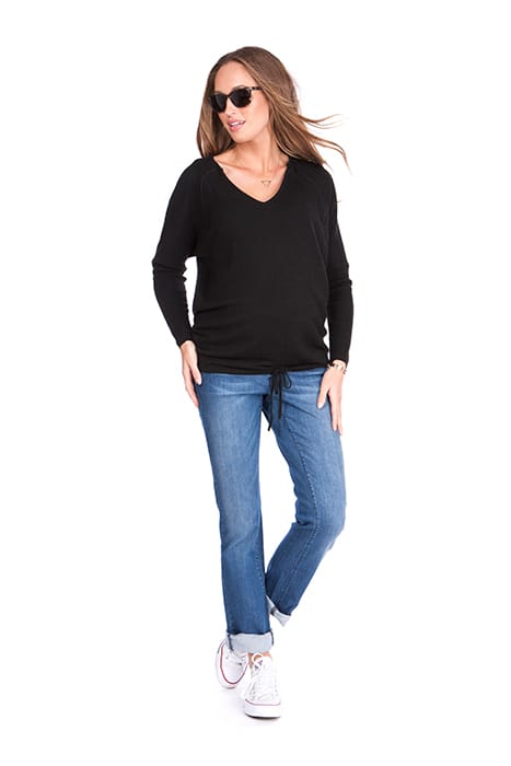CROPPED MATERNITY JACKET BLACK 1