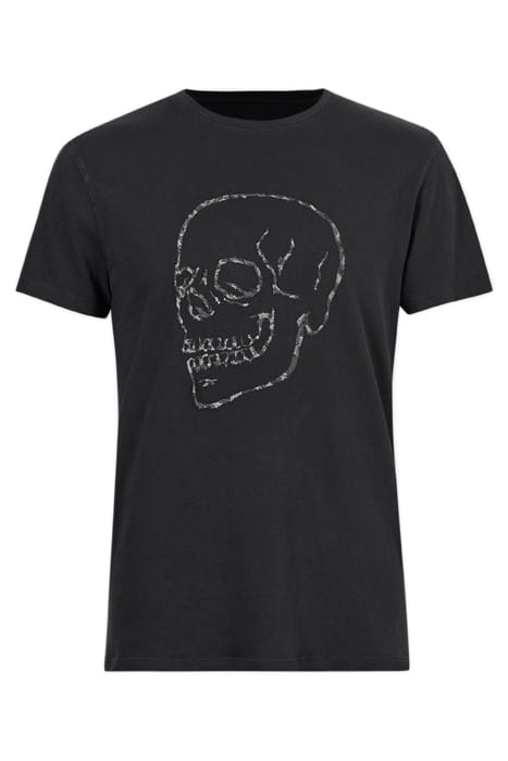 SS CREW TEE - SKULL EMBORIDERY BLACK 3