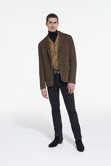 VESTE SEULE MOTIF PIED DE POULE BLACK BROWN 3