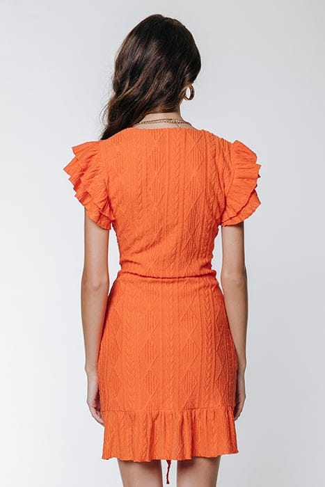 ZORAH BRODERIE DRESS BRIGHT ORANGE 2