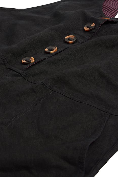 VIOLA LINEN DUNGAREE PURE BLACK 6