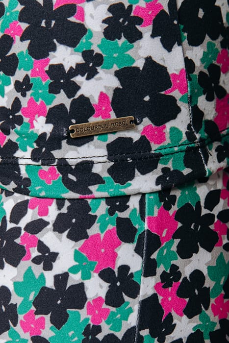NEYO CUTE FLOWER PEACHED TURTLENECK TOP MULTICOLOR 6