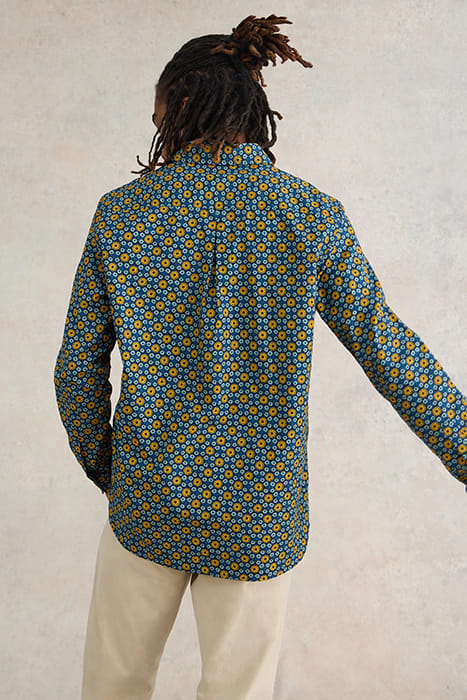 ROUND FLOWER PRINTED  SHIRT NAVY PRINTED 4