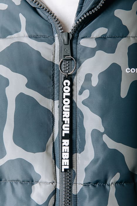 FINCH CLEAN CAMO PUFFER JACKET DARK GREY 4