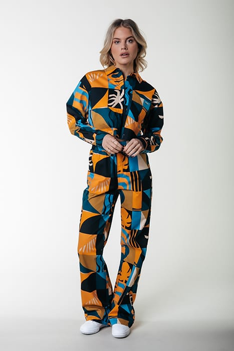 MELODY BIG SCENERY STRAIGHT PANTS TANGERINE 1