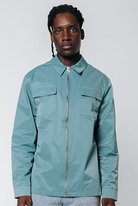LUCA ZIP SHIRT GREY BLUE 1