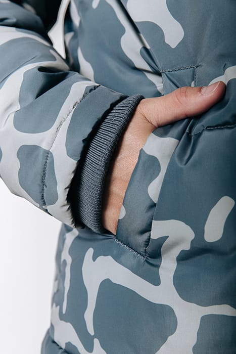 FINCH CLEAN CAMO PUFFER JACKET DARK GREY 3