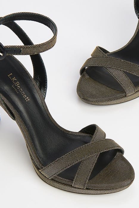 NEATH STRIPY SANDAL GOLD/BLACK 3