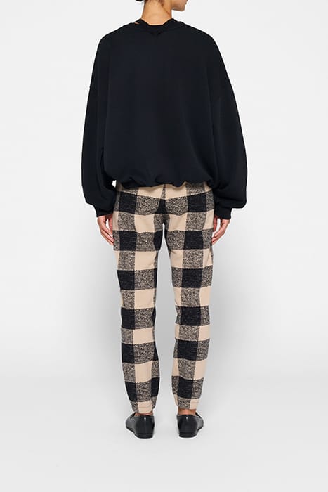 CROPPED JOGGER CHECK BLACK 3