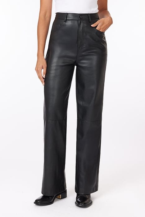 JEAN STYLE FAUX LEATHER PANT BLACK 1