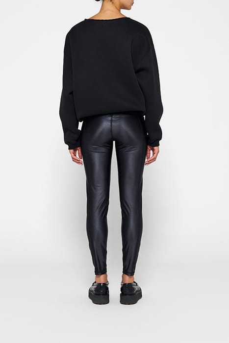 METALLIC YOGA LEGGINGS BLACK 2