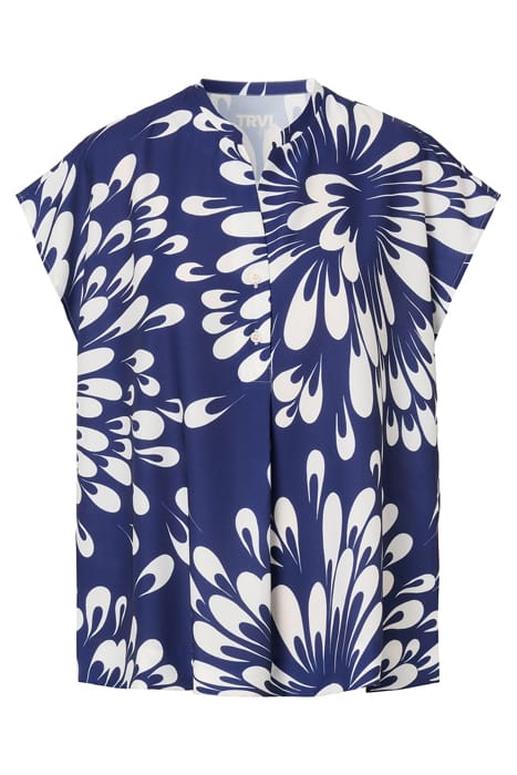 PRINTED RELAXED TOP ROYAL BLUE 4