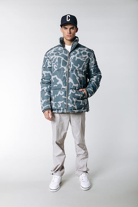FINCH CLEAN CAMO PUFFER JACKET DARK GREY 1