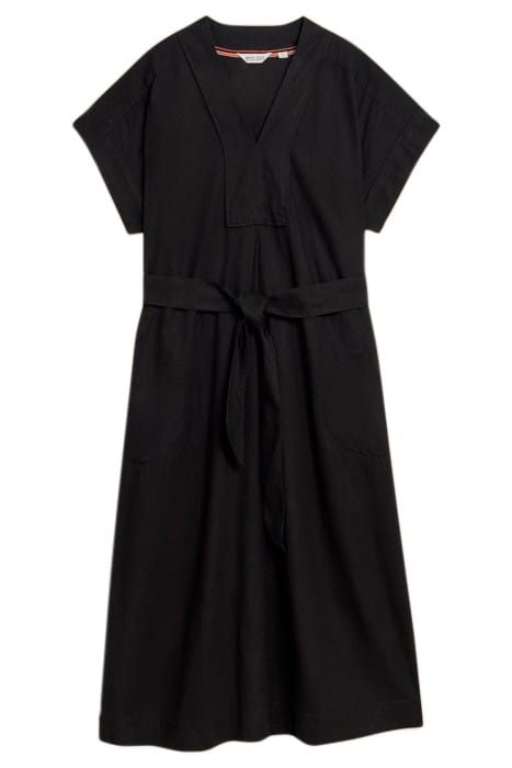 MARIANNE LINEN BLEND DRE PURE BLACK 3
