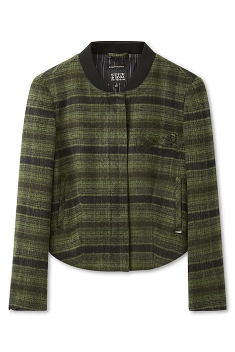 BRUSHED PLAID JACKET FIR GREEN/BLACK PLAID 3