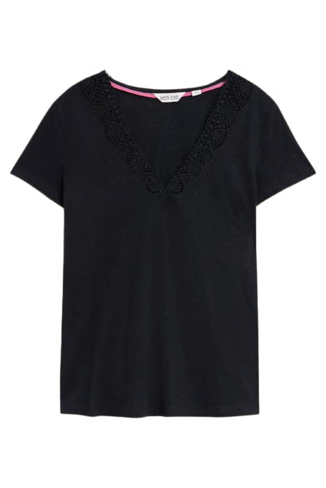 ELLIE LACE TEE PURE BLACK 3