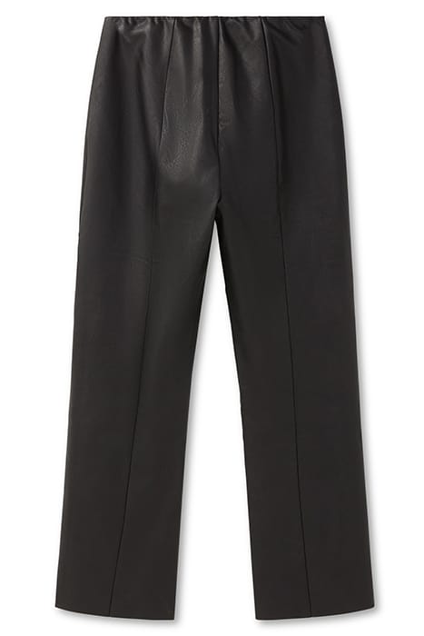 FAUX LEATHER CROP FLARE BLACK 4