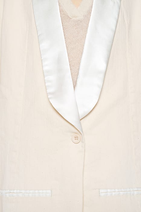 SMOKING BLAZER SLUB TWILL ECRU 5