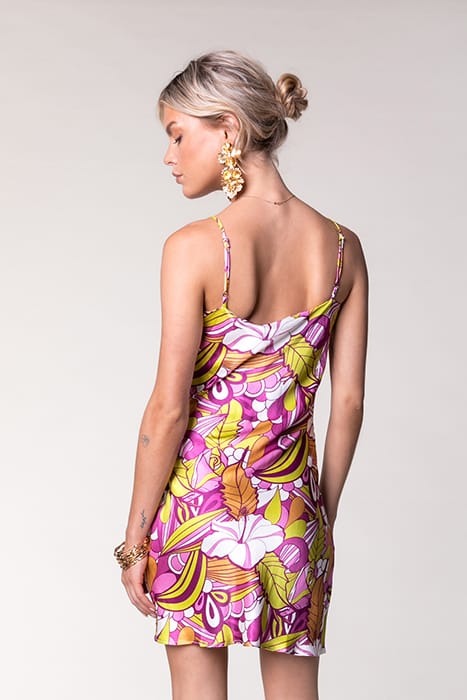 QIARA FLORAL SATIN MINI SLIP DRESS SL MULTICOLOR 2