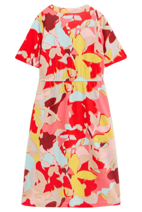 JAMIE LINEN BLEND DRE ORANGE PRINTED 2