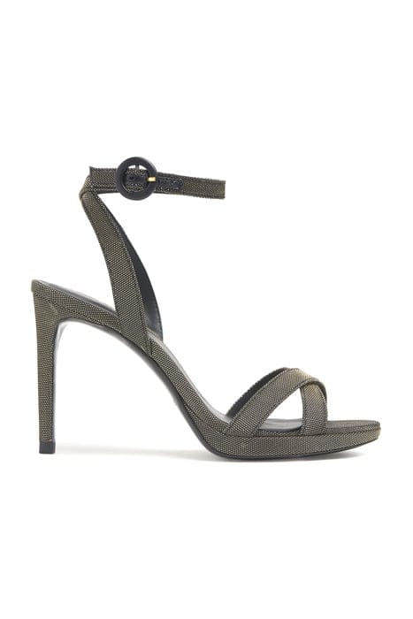 NEATH STRIPY SANDAL GOLD/BLACK 1