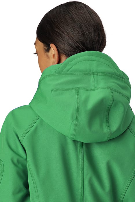 LONG SOFT SHELL RAINCOAT RAIN37L EVERGREEN 5