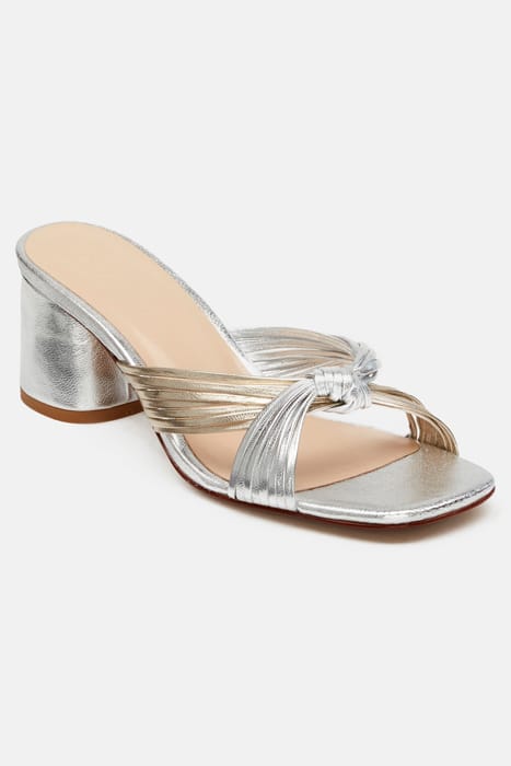 MONICA KNOT MULE GOLD/SILVER 2