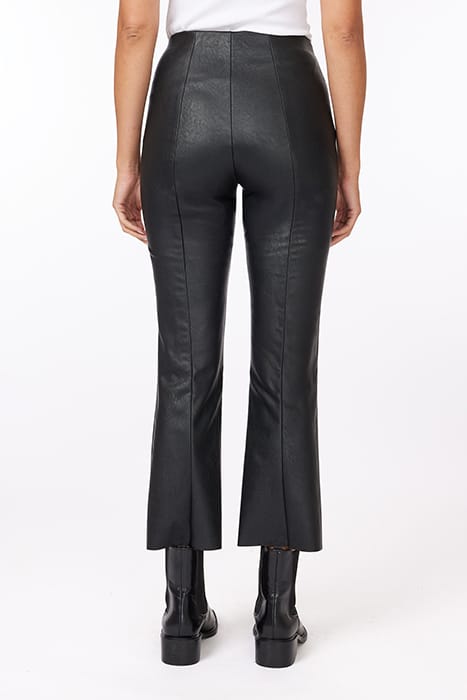 FAUX LEATHER CROP FLARE BLACK 2