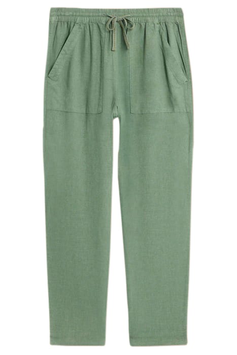 ELLE LINEN BLEND TROUSER MID GREEN 1