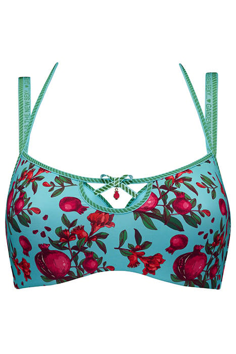 FORBIDDEN FRUIT POMEGRANATE PRINT PLUNGE BALCONY BRA 4