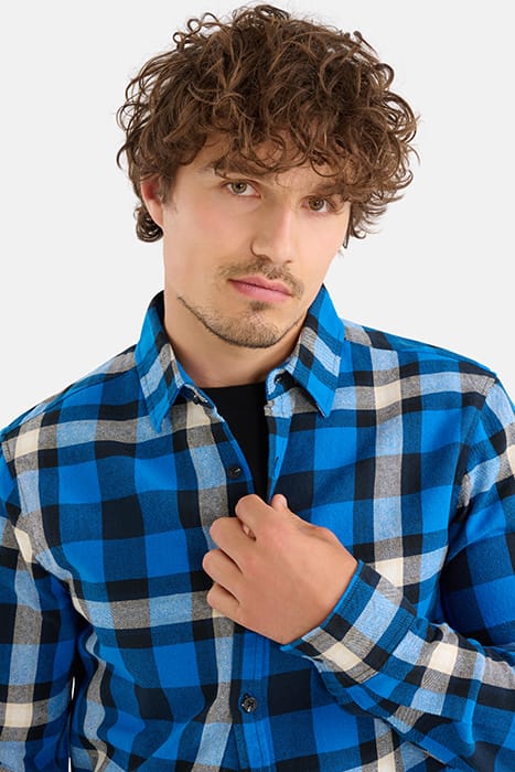MA-SBBRIGHT CHECK SHIRT BRIGHTBLUE 7