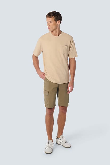 SHORT CARGO GARMENT DYED + STONE WASHED STRETCH ALMOND 3
