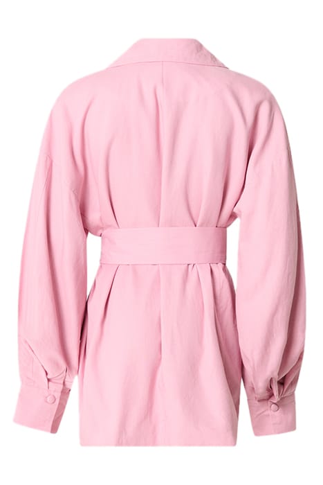 LA-SBLINEN BELTED BLAZER PINK 5