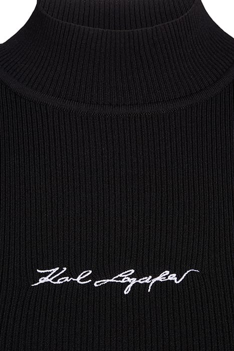 RIBBED KNIT CUT OUT DRESS BLACK 3