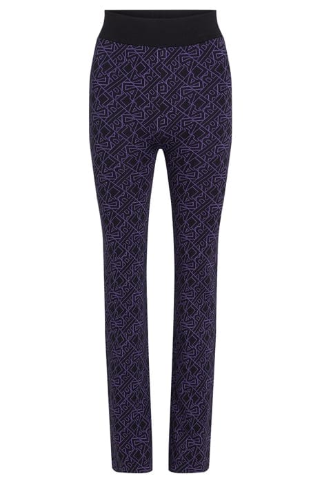 AO ATHLEISURE FLARE KNIT PANTS BLACK 1