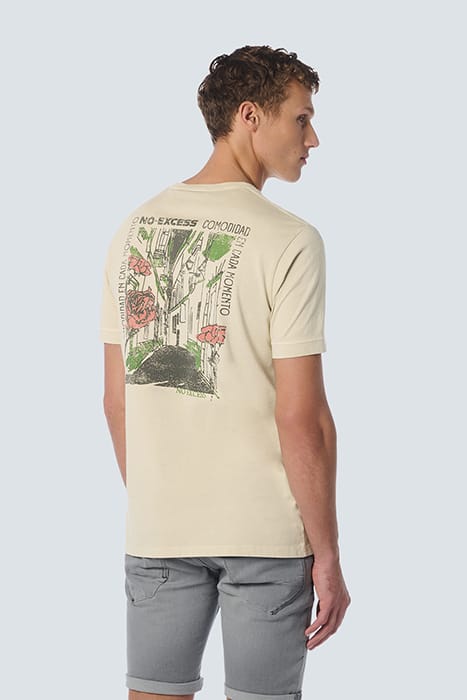 T-SHIRT CREWNECK PLACED PRINTS GARMENT DYED SLUB CEMENT 2