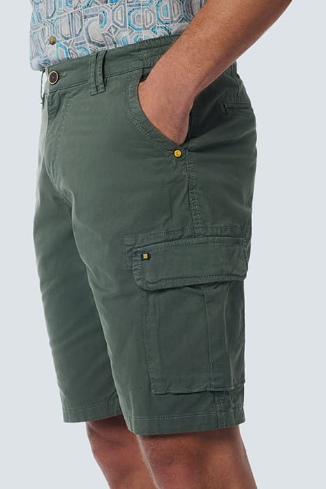 SHORT CARGO GARMENT DYED + STONE WASHED STRETCH STEEL 6