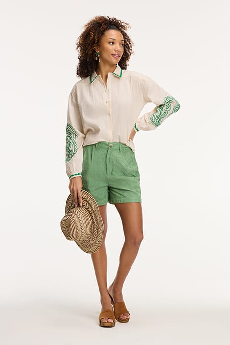 LADIES ELODIE BLOUSE SEERSUCKER KIT WHITE 3