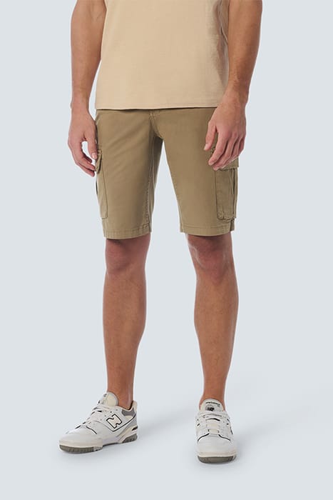SHORT CARGO GARMENT DYED + STONE WASHED STRETCH ALMOND 1