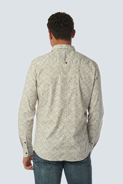 SHIRT STRETCH ALLOVER PRINTED CREAM 2