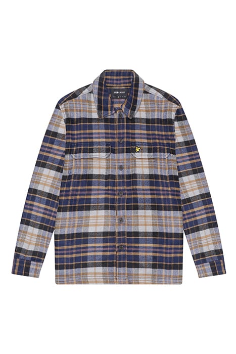 CHECK FLANNEL OVERSHIRT DARK NAVY/ CHALK 4