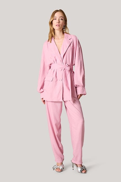 LA-SBLINEN BARREL PANTS PINK 1