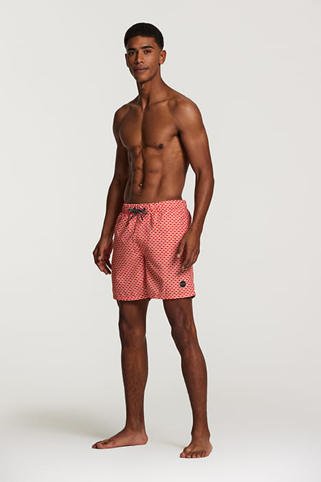 MEN SWIM SHORT HAMMAM MICRO PEACH TROPIC RED 3