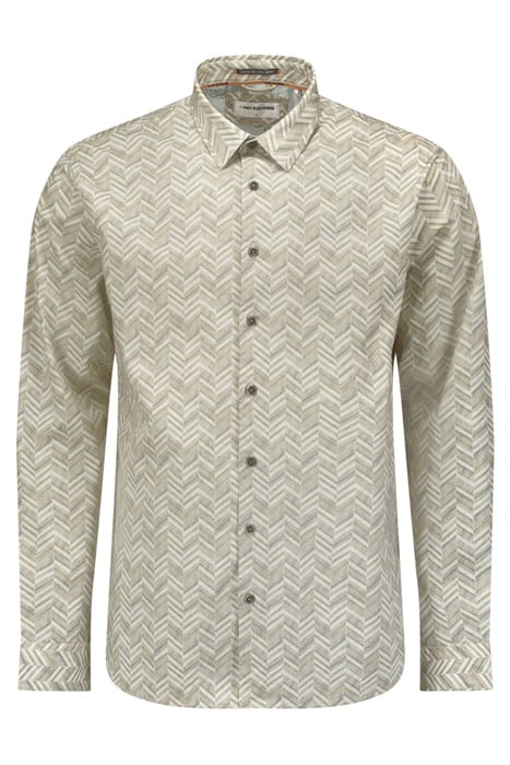 SHIRT STRETCH ALLOVER PRINTED CREAM 3